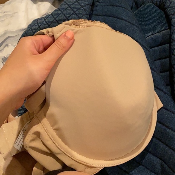 Motherhood Maternity / padded Nursing t-shirt Bra full coverage nude 34F 34DDD - Picture 6 of 6